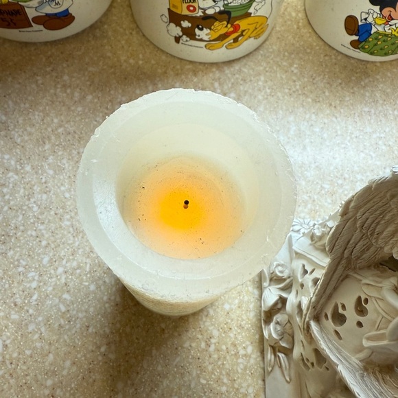 Worldwide Home  Angel Flameless Candle Holder Lantern LED Lighted Candle - Picture 6 of 11